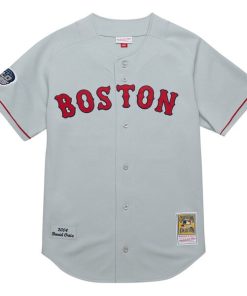 Alternative view of David Ortiz Boston Red Sox 2004 Cooperstown Collection Authentic Throwback Jersey - Gray