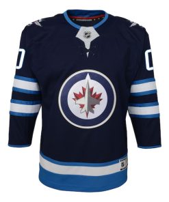 Alternative view of Winnipeg Jets Youth Home Premier Custom Jersey - Navy