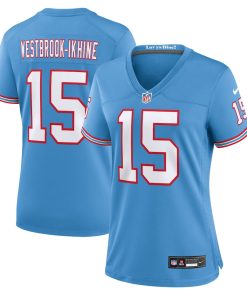 Nick Westbrook-Ikhine Tennessee Titans Nike Women's Oilers Throwback Player Game Jersey - Light Blue