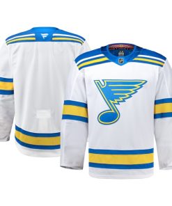 Alternative view of St. Louis Blues  Away Authentic Pro Jersey - White/Blue