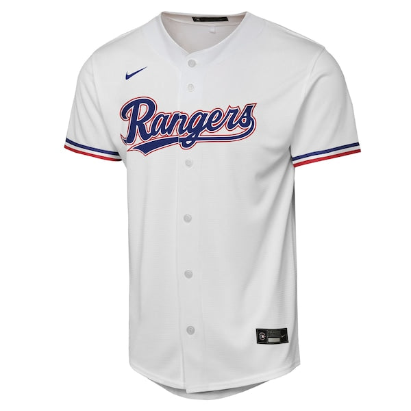 Evan Carter Texas Rangers Nike Youth Home Replica Player Jersey - White - Image 2