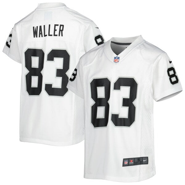 Darren Waller Las Vegas Raiders Nike Youth Game Jersey - White/Black - Image 2