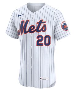 Alternative view of Pete Alonso New York Mets Nike Home Elite Player Jersey - White