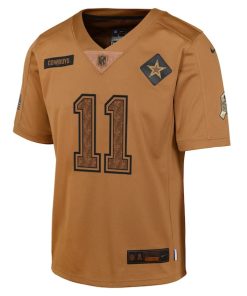 Alternative view of Micah Parsons Dallas Cowboys Nike Youth 2023 Salute To Service Limited Jersey - Brown
