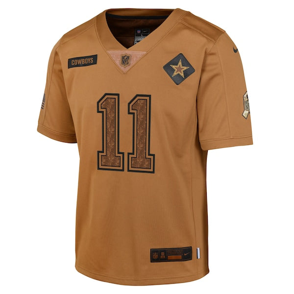 Micah Parsons Dallas Cowboys Nike Youth 2023 Salute To Service Limited Jersey - Brown - Image 2