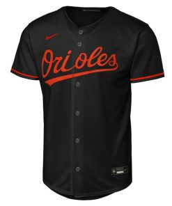 Alternative view of Baltimore Orioles Nike Youth Alternate Replica Jersey - Black