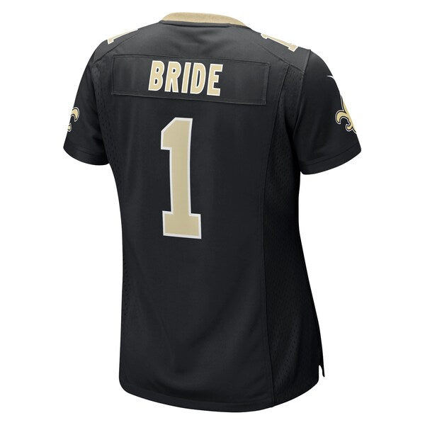 Number 1 Bride New Orleans Saints Nike Women's Game Jersey - Black - Image 3