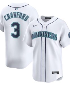 J.P. Crawford Seattle Mariners Nike Home Limited Player Jersey - White