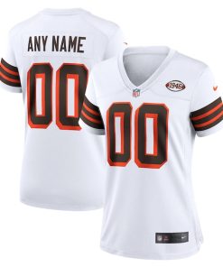 Cleveland Browns Nike Women's 1946 Collection Alternate Custom Jersey - White
