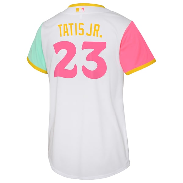 Fernando Tatis Jr. San Diego Padres Nike Preschool 2022 City Connect Replica Player Jersey - White - Image 3