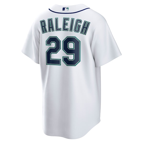 Men's Seattle Mariners Cal Raleigh Nike White Home Replica Player Jersey - Image 3