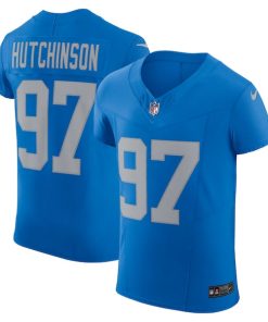 Aidan Hutchinson Detroit Lions Nike Alternate Vapor F.U.S.E. Elite Jersey - Blue