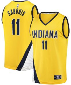 Domantas Sabonis Indiana Pacers  Fast Break Replica Jersey - Statement Edition - Gold