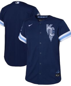 Kansas City Royals Nike Youth 2022 City Connect Replica Jersey - Navy