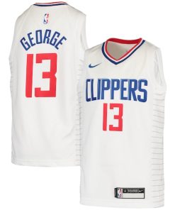 Paul George LA Clippers Nike Youth 2020/21 Swingman Jersey - Association Edition - White