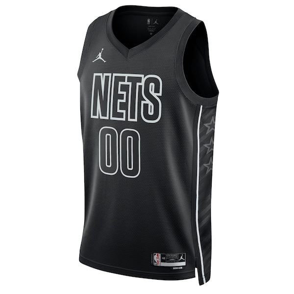 Brooklyn Nets Jordan Brand Unisex 2022/23 Swingman Custom Jersey - Statement Edition - Black - Image 2