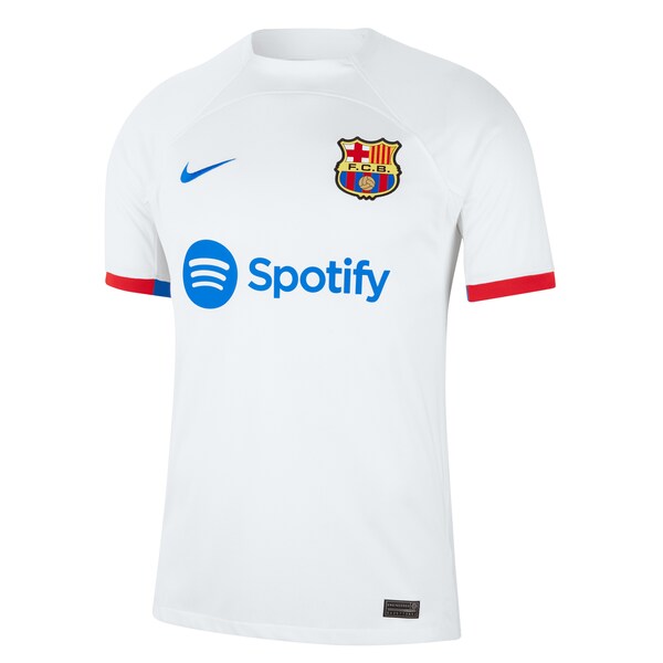 Robert Lewandowski Barcelona Nike 2023/24 Away Replica Jersey - White/Aqua/Royal - Image 3