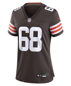 Alternative view of Jackson Barton Cleveland Browns Nike Women's Team Game Jersey -  Brown