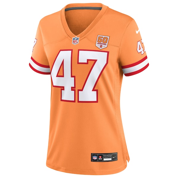 John Lynch Tampa Bay Buccaneers Nike Women's 50th Season Game Jersey - Creamsicle/Red - Image 3