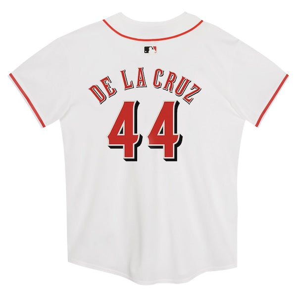 Elly De La Cruz Cincinnati Reds Nike Preschool Home Game Jersey - White - Image 3
