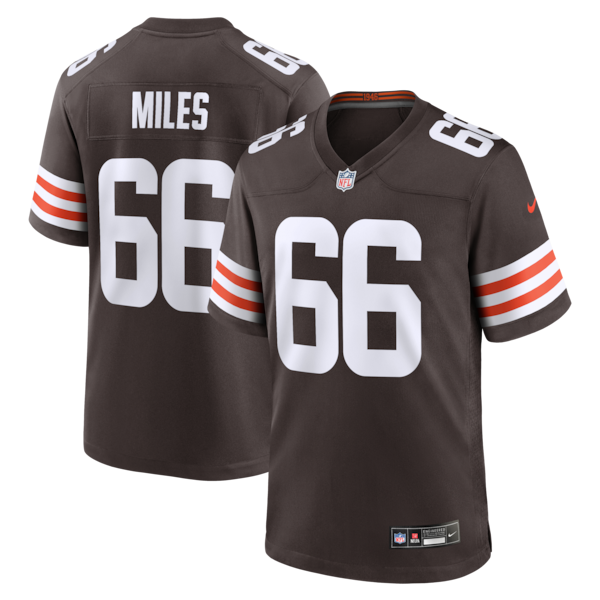 Joshua Miles Cleveland Browns Nike Team Game Jersey - Brown