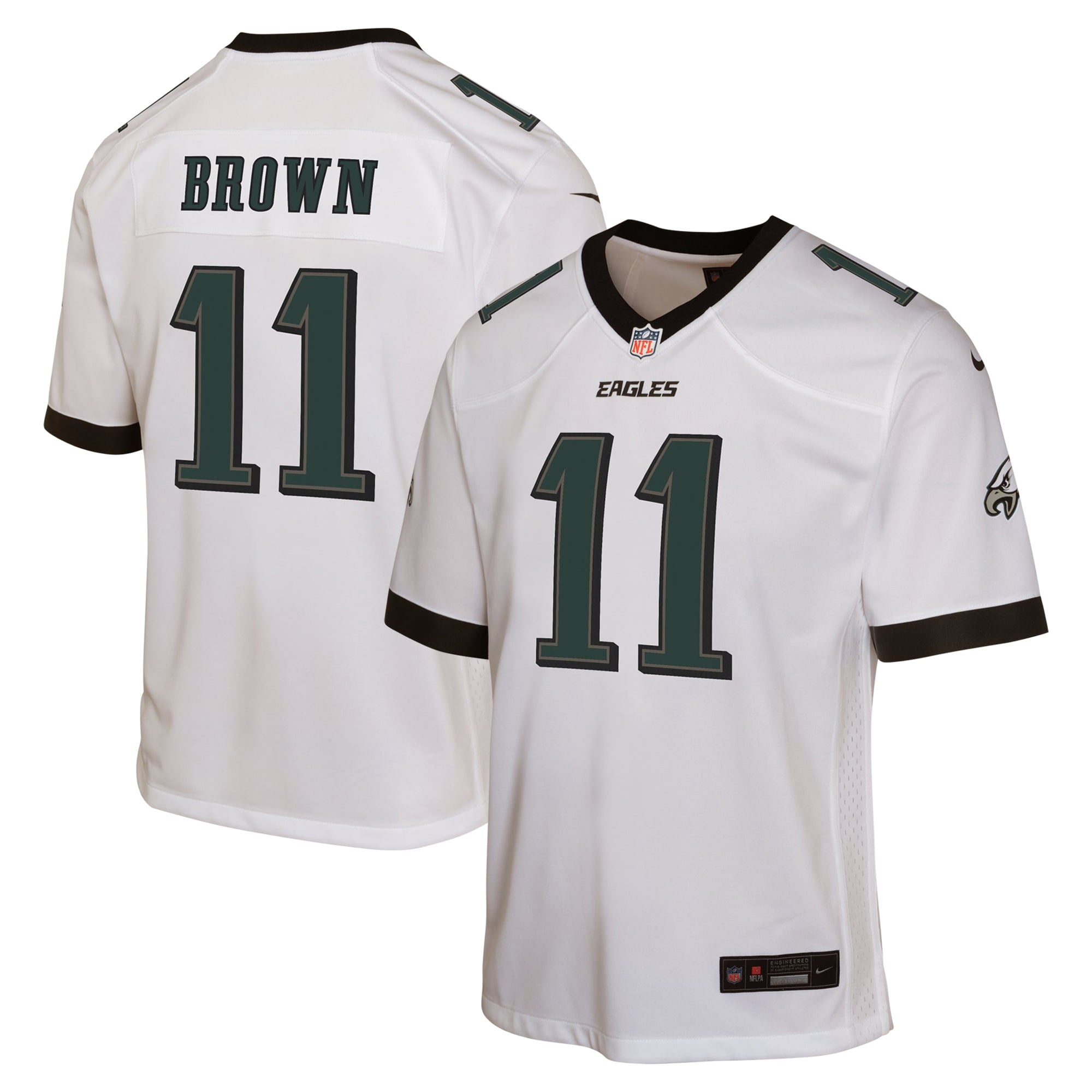 A.J. Brown Philadelphia Eagles Nike Youth Game Jersey - Midnight Green - Image 5