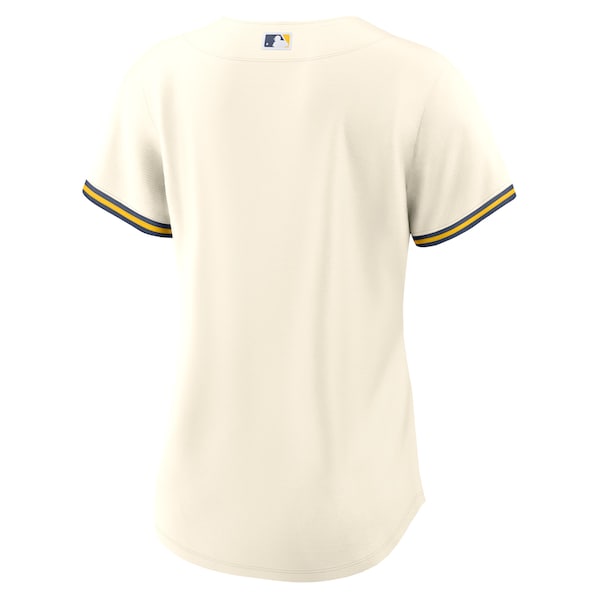 Milwaukee Brewers Nike Women's Home Replica Team Jersey - Cream - Image 3