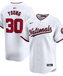 Jacob Young Washington Nationals Nike Home Limited Player Jersey - White