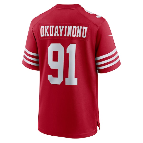 Sam Okuayinonu San Francisco 49ers Nike Team Game Jersey - Scarlet - Image 3