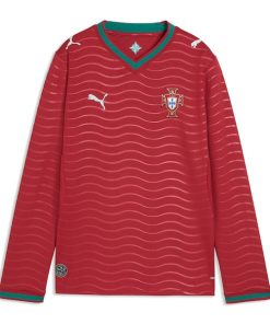 Portugal National Team Puma Youth 2026 Home Replica Long Sleeve Jersey - Red