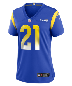 Alternative view of Alex Johnson Los Angeles Rams Nike Women's Team Game Jersey -  Royal
