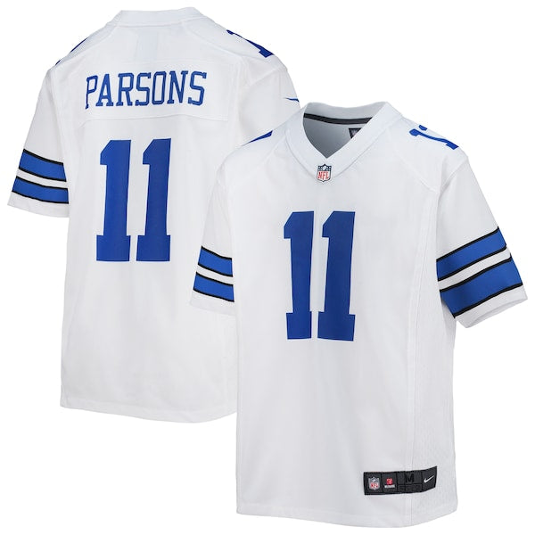 Micah Parsons Dallas Cowboys Nike Youth Game Jersey - White/Navy - Image 4