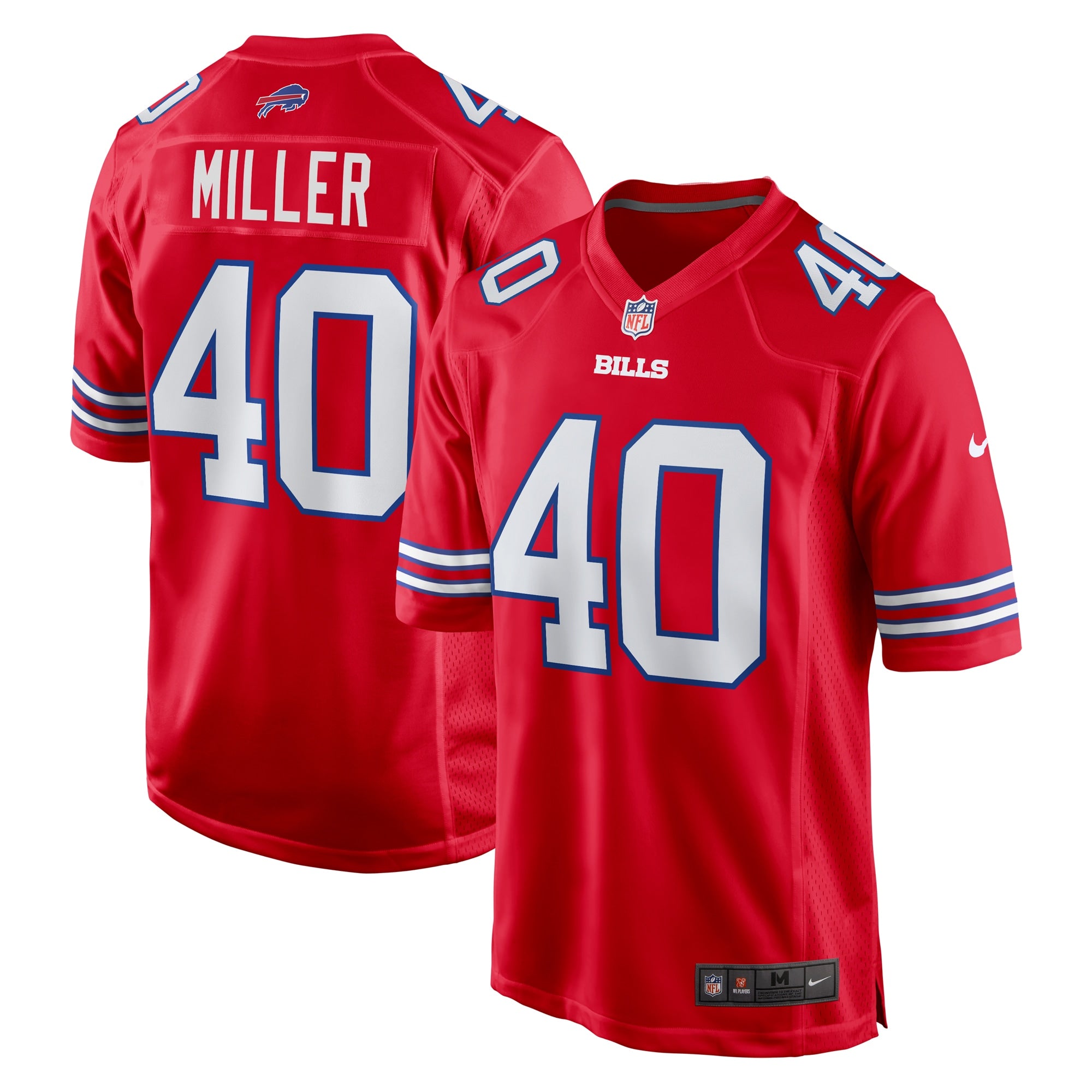 Von Miller Buffalo Bills Nike Game Jersey - Royal/Red - Image 6