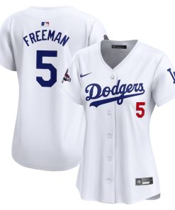 Freddie Freeman Los Angeles Dodgers Nike Women's 2024 World Series Champions Home Limited Player Jersey - White