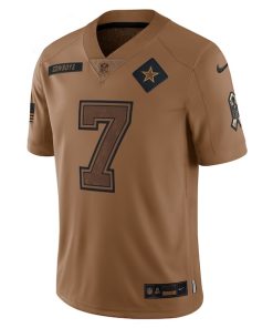 Alternative view of Trevon Diggs Dallas Cowboys Nike 2023 Salute To Service Limited Jersey - Brown