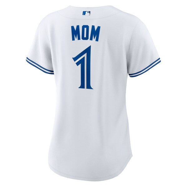 Toronto Blue Jays Nike Women's #1 Mom Home Replica Jersey - White - Image 3