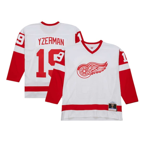 Steve Yzerman Detroit Red Wings 1983/84 Blue Line Player Jersey - White