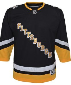 Alternative view of Pittsburgh Penguins Youth 2021/22 Alternate Premier Jersey - Black