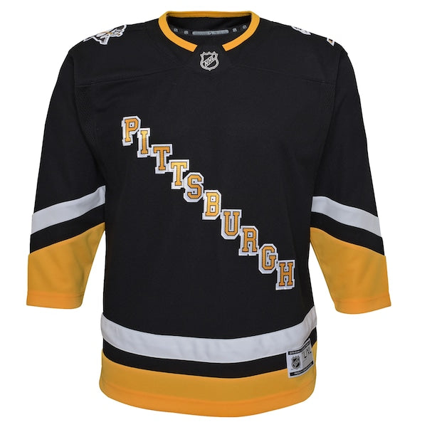 Pittsburgh Penguins Youth 2021/22 Alternate Premier Jersey - Black - Image 2