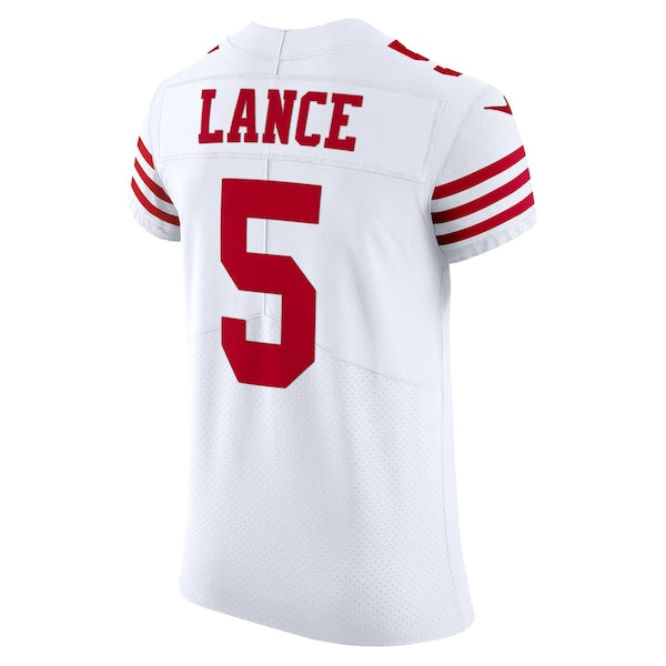 Trey Lance San Francisco 49ers Nike Vapor Elite Jersey - White/Scarlet - Image 4