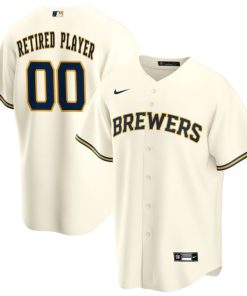 Milwaukee Brewers Nike Home Pick-A-Player Retired Roster Replica Jersey - Cream
