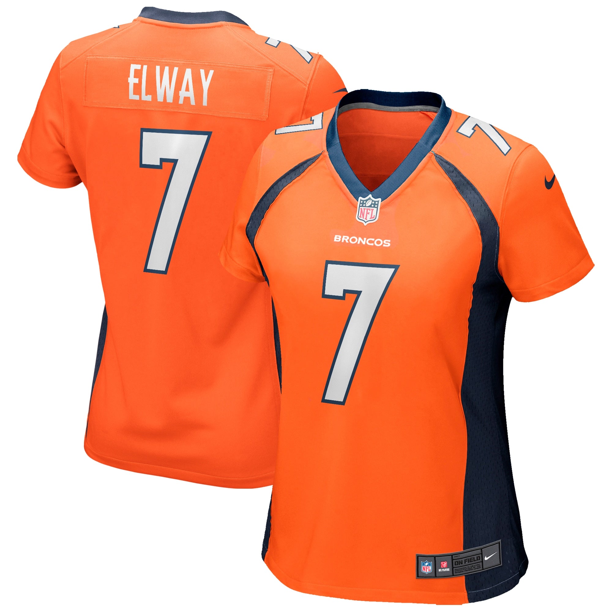 John Elway Denver Broncos Nike Women's Retired Player Jersey - Navy/Orange - Image 5