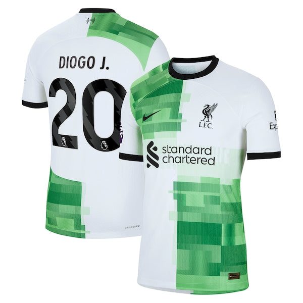 Diogo Jota Liverpool Nike 2023/24 Away Authentic Player Jersey - White/Red - Image 2