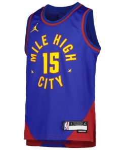 Alternative view of Nikola Jokic Denver Nuggets Jordan Brand Youth Swingman Jersey - Statement Edition - Blue