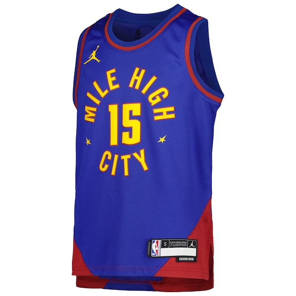 Nikola Jokic Denver Nuggets Jordan Brand Youth Swingman Jersey - Statement Edition - Blue - Image 2