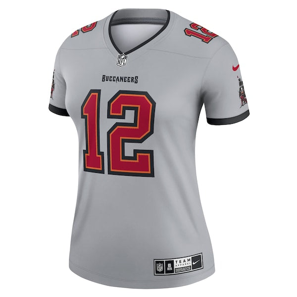 Tom Brady Tampa Bay Buccaneers Nike Women's Inverted Legend Jersey - Gray - Image 2