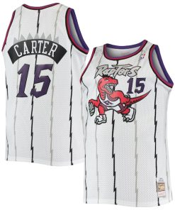 Vince Carter Toronto Raptors 1998/99 Big & Tall Hardwood Classics Swingman Jersey - White/Purple