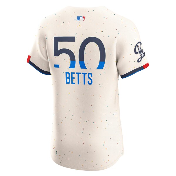 Mookie Betts Los Angeles Dodgers Nike City Connect Elite Jersey - Cream - Image 3