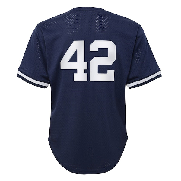 Mariano Rivera New York Yankees Youth Cooperstown Collection?Mesh Batting Practice Jersey - Navy - Image 3