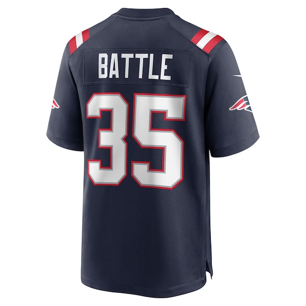 Miles Battle New England Patriots Nike Game Jersey - Navy - Image 3